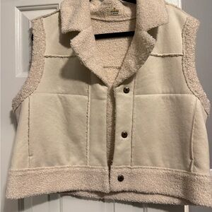 Marine Layer Cream Sherpa Vest